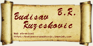 Budisav Ružesković vizit kartica